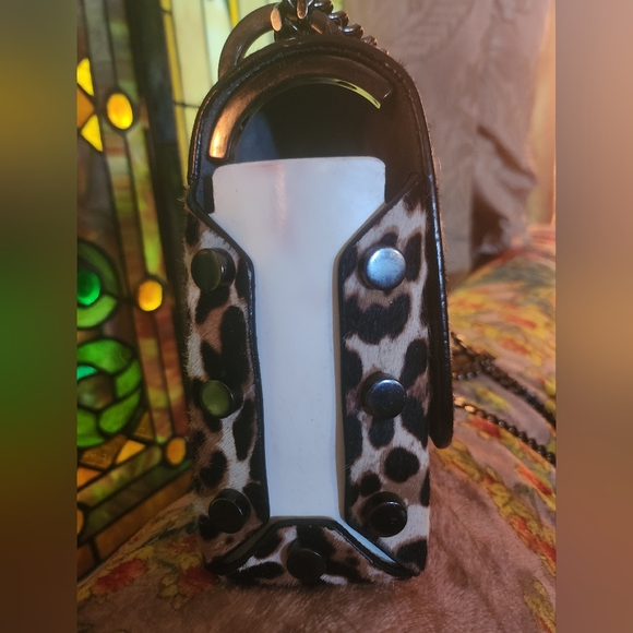 Jimmy Choo Lockett Petite Leopard Print Bag - Picture 9 of 9